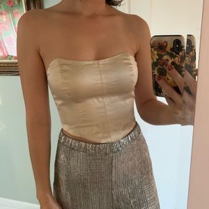 New Reformation Maia Silk Corset Top 2